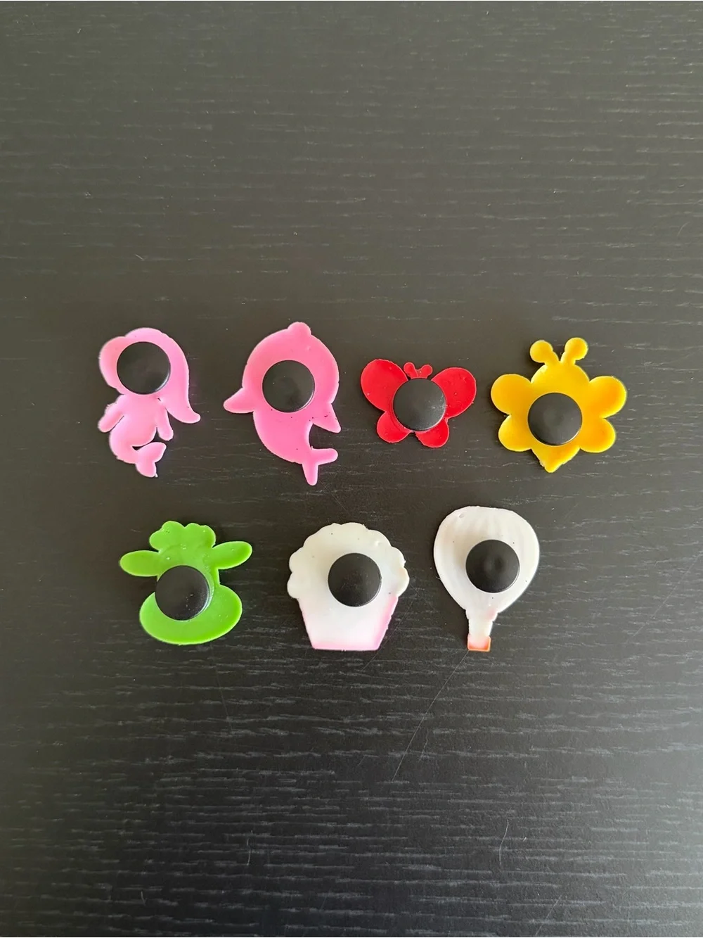 Multicolor Cartoon Shoe Charms Mermaid Shark Cow Butterfly Bee Cupcake 7pc